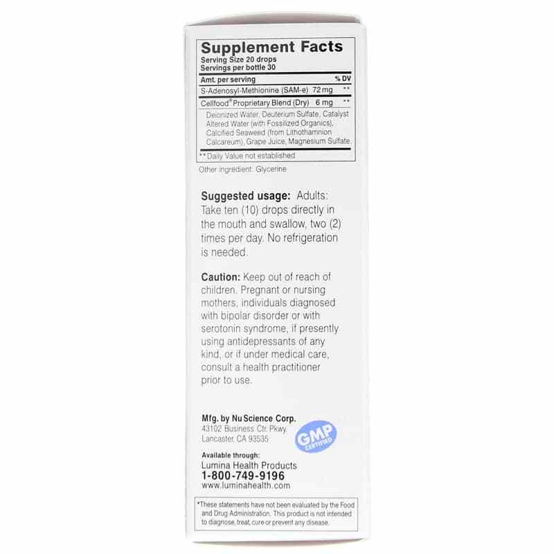Cellfood SAM-e Liquid, by Lumina Health Products, image #2
