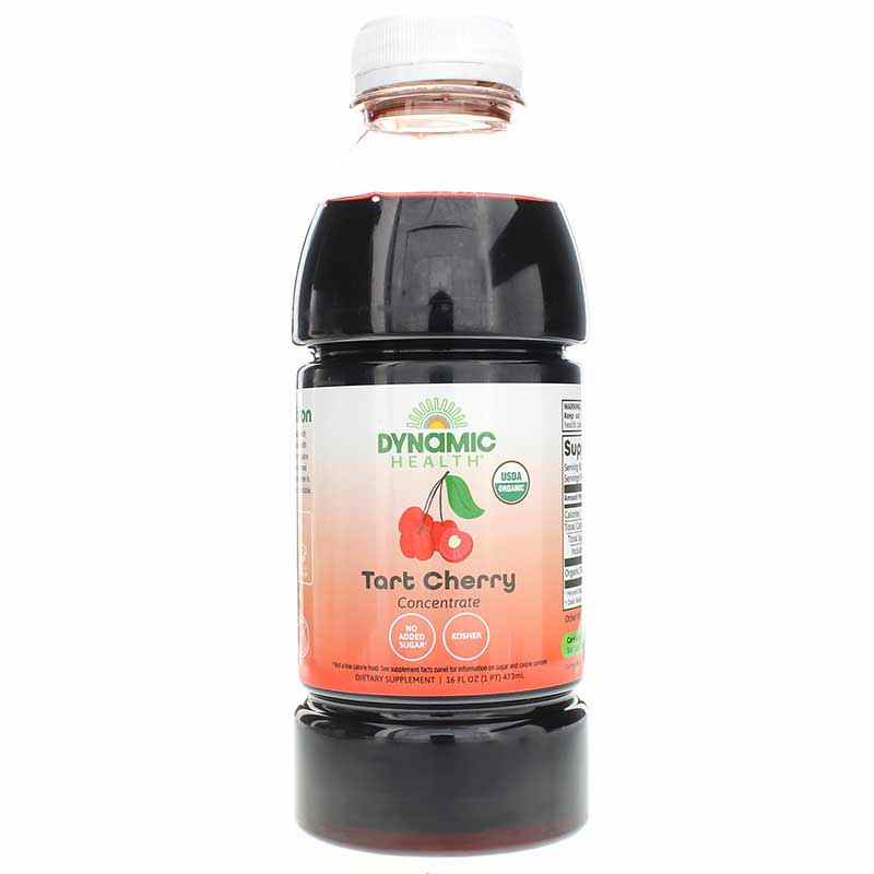 Certified Organic Tart Cherry Concentrate in Plastic Bottle, 16 Oz, by Dynamic Health