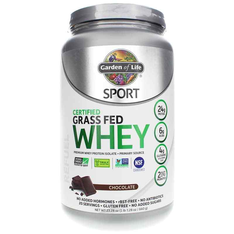 Certified Grass Fed Whey Protein, by Garden of Life Sport - Chocolate