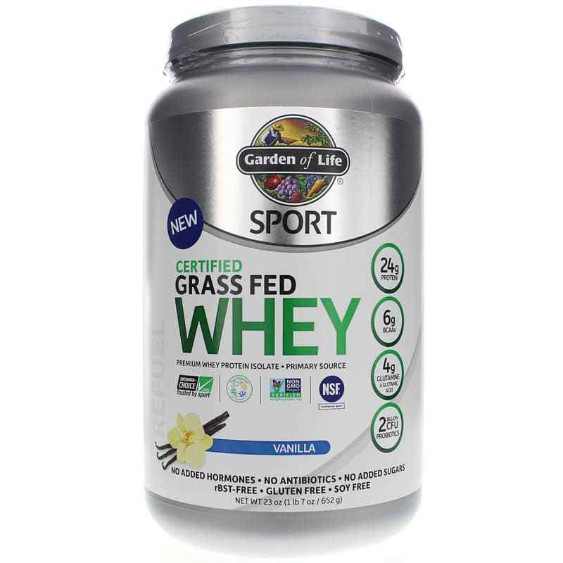 Certified Grass Fed Whey Protein, by Garden of Life Sport