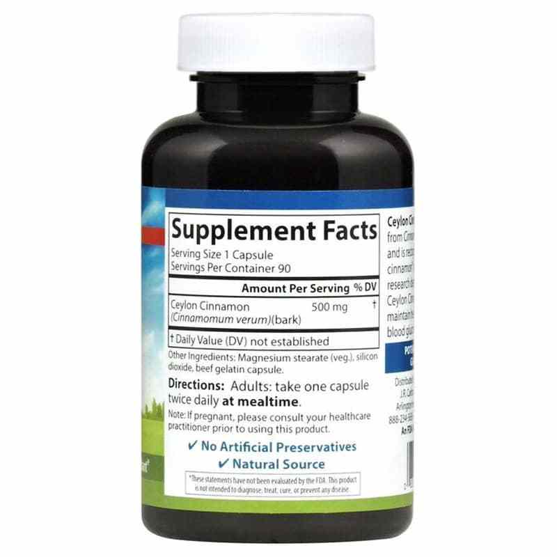 Ceylon Cinnamon Capsules, 90 Capsules, by Carlson Labs, image #2