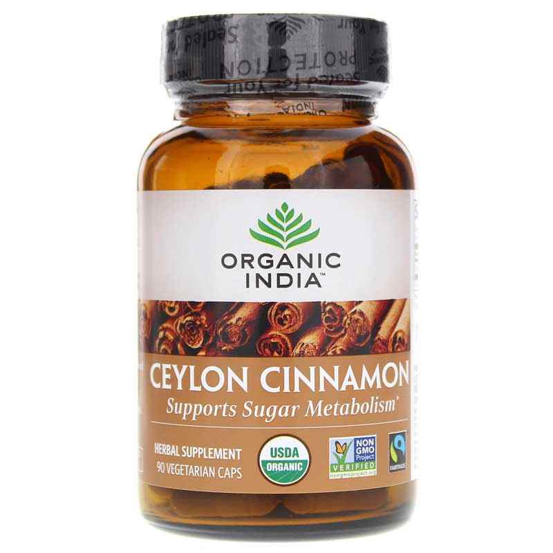 Ceylon Cinnamon Certified Organic, 90 Veg Capsules, by Organic India