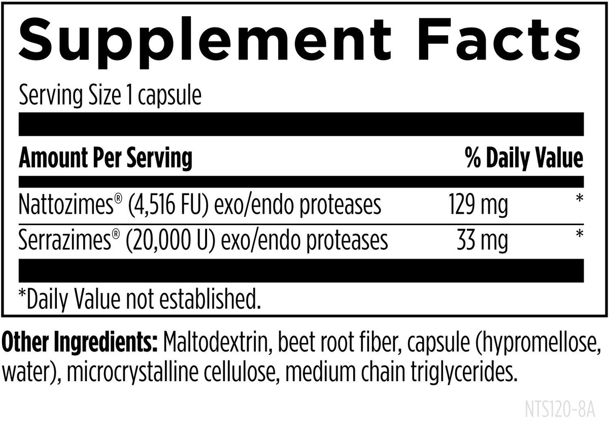 Natto-Serrazime, 120 Capsules, by Designs For Health