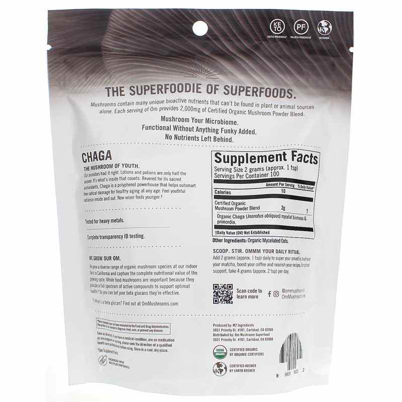 Chaga, 200 Grams, by Om Mushroom, image #2