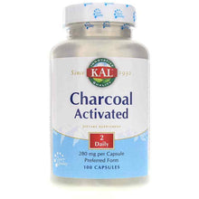 Charcoal Activated 280 Mg, 100 Capsules, by Kal