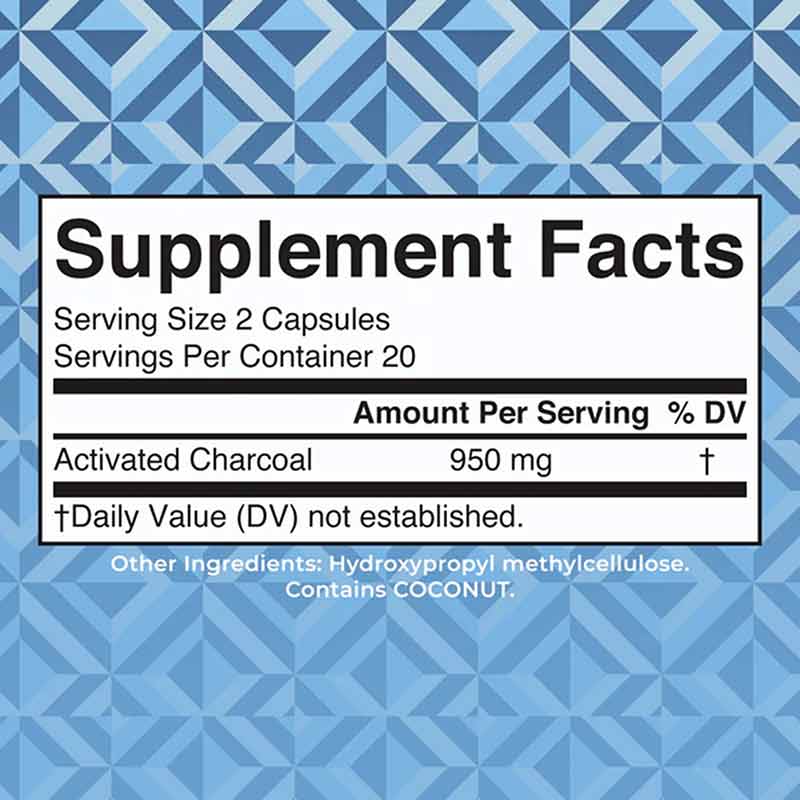 Charcoal Capsules, 40 Capsules, by MaryRuth's Organics, image #2