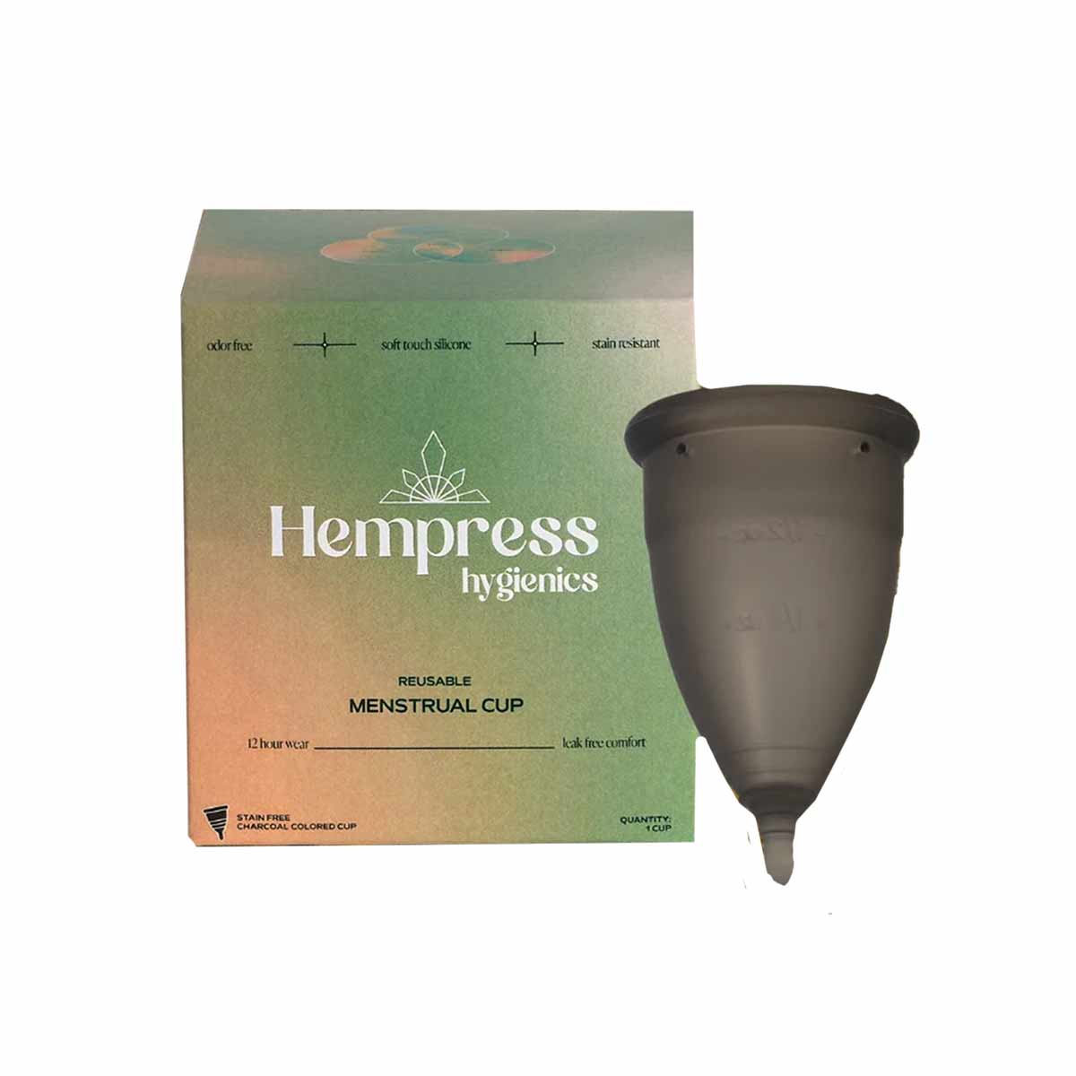 Charcoal Menstrual Cup, by Hempress