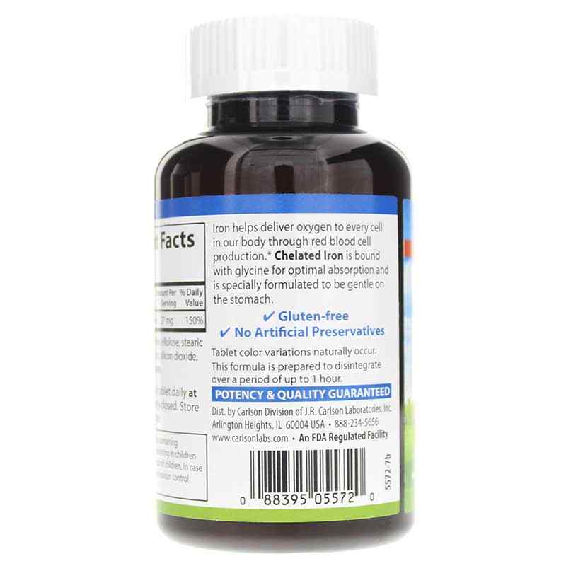Chelated Iron 27 Mg, by Carlson Labs, image #3