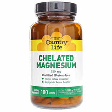Chelated Magnesium 250 Mg, 180 Tablets, by Country Life