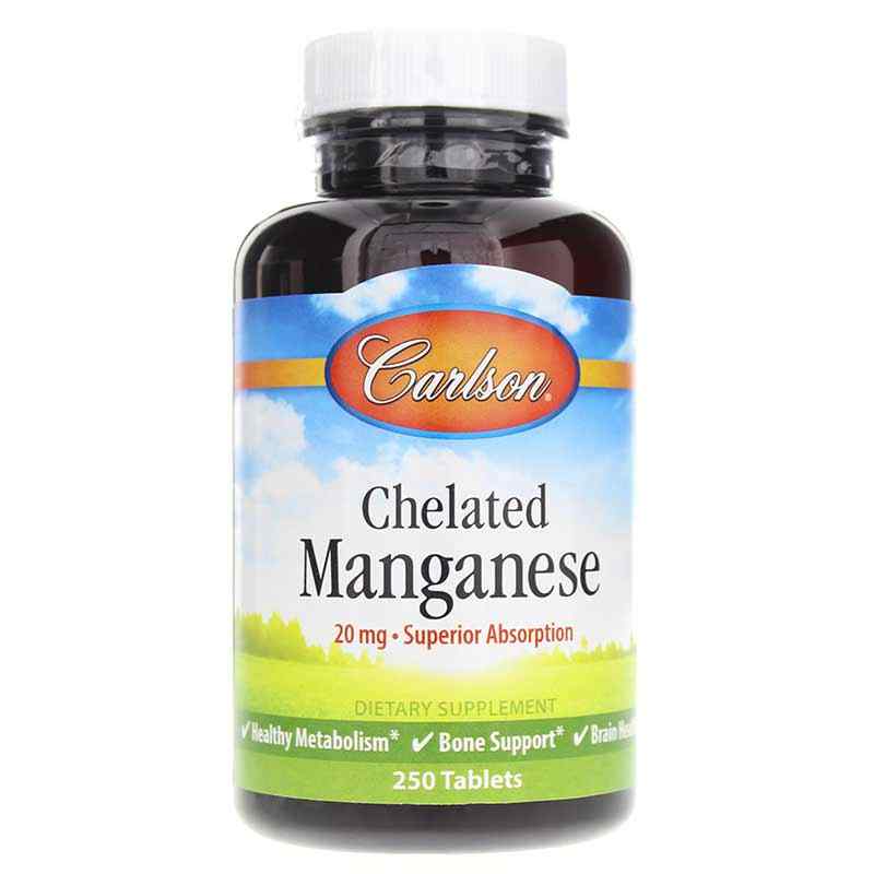 Chelated Manganese 20 Mg, by Carlson Labs