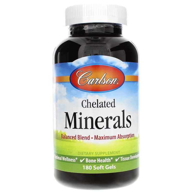 Chelated Minerals, 180 Softgels, by Carlson Labs
