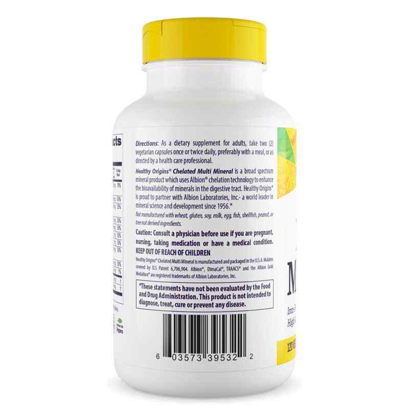 Chelated Multi Mineral Iron Free, 240 Veg Capsules, by Healthy Origins, image #3