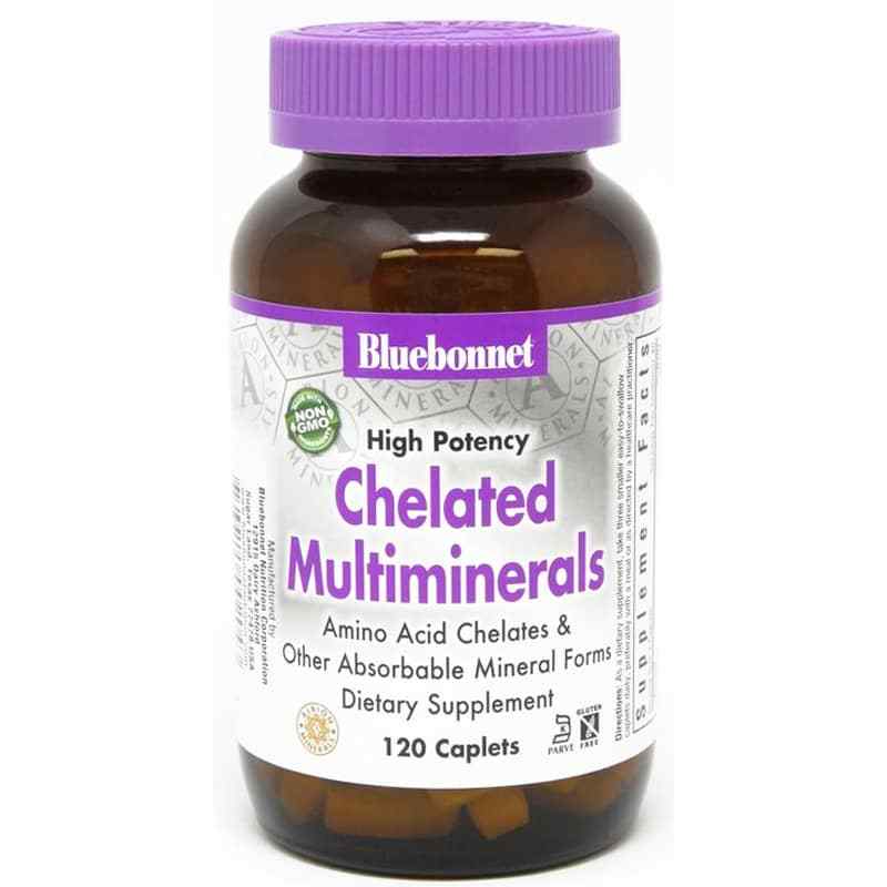 Chelated Multiminerals, 120 Caplets, by Bluebonnet