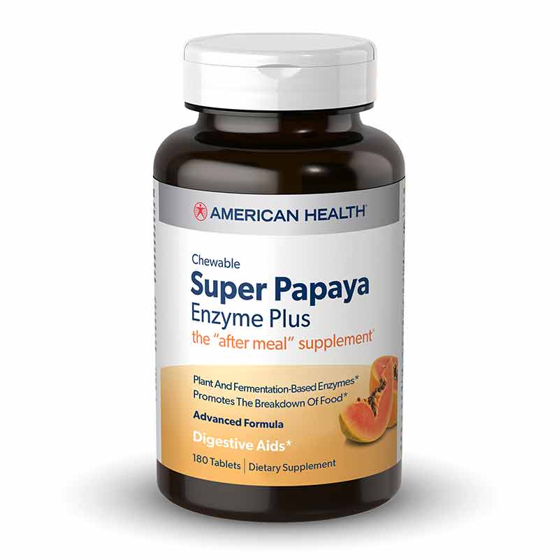 Chewable Super Papaya Enzyme Plus, by American Health