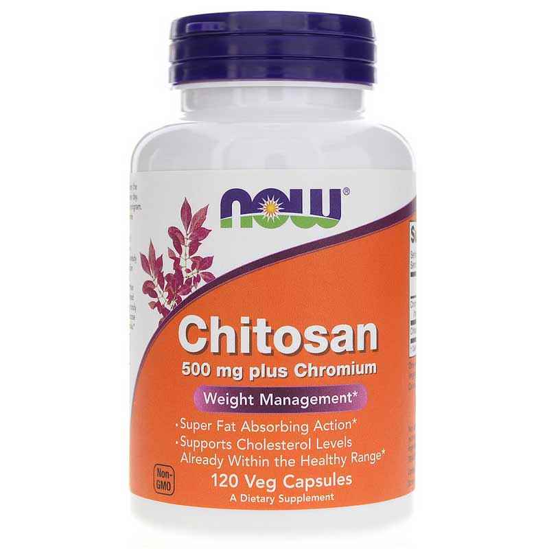 Chitosan 500 Mg + Chromium, 120 Veg Capsules, by NOW Foods