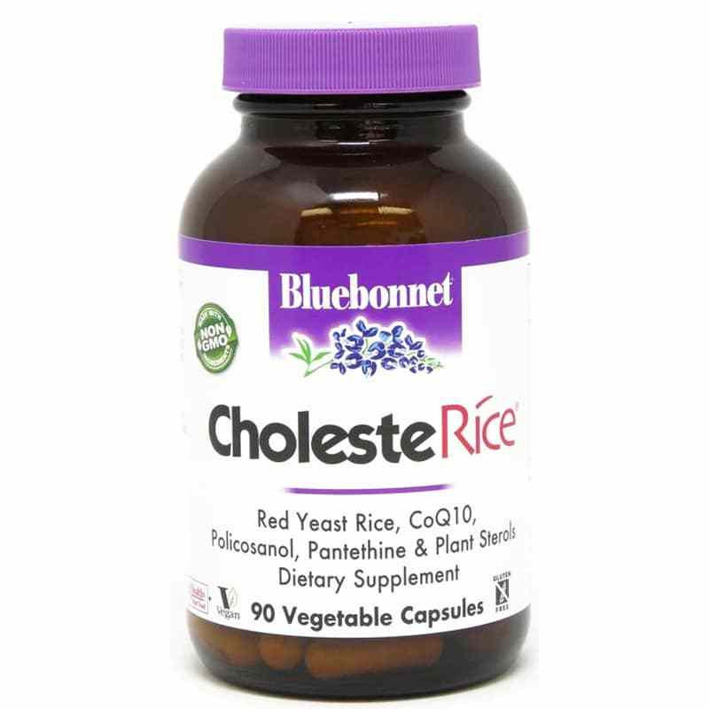 CholesteRice Red Yeast Rice with CoQ10, 90 Veg Capsules, by Bluebonnet