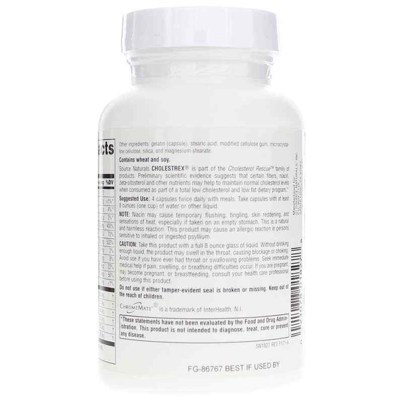 Cholestrex Nutrient & Fiber Complex, 90 Capsules, by Source Naturals, image #3