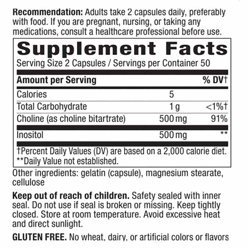 Choline & Inositol, by Natures Way, image #2