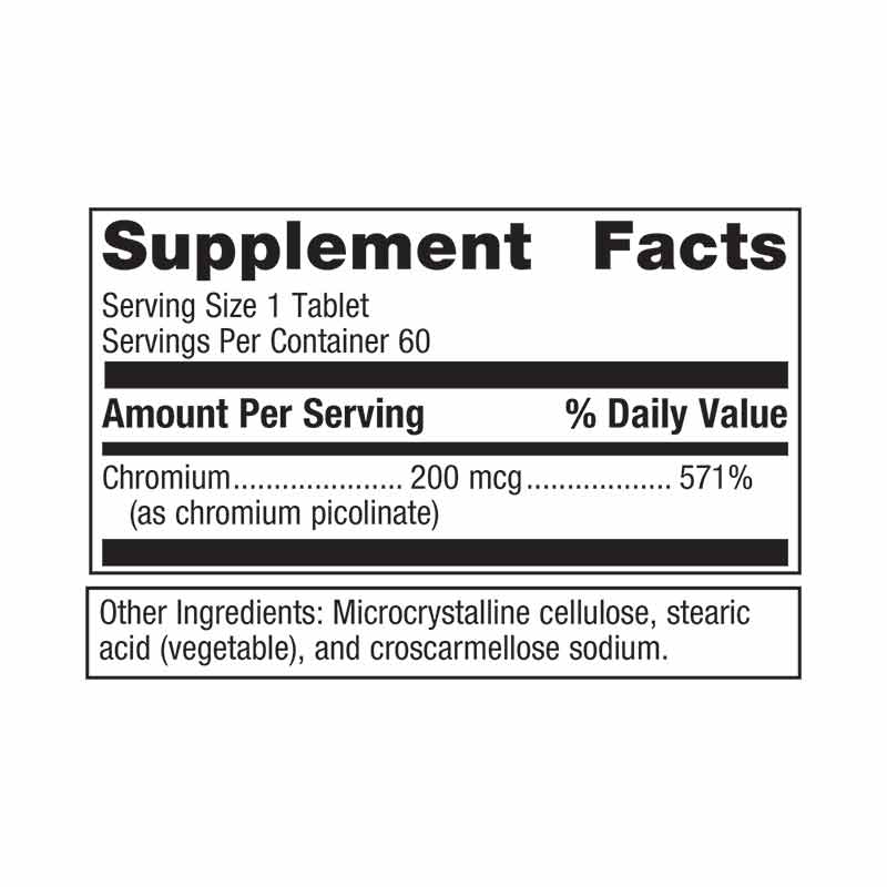 Chromium Picolinate, 60 Tablets, by Metagenics, image #2