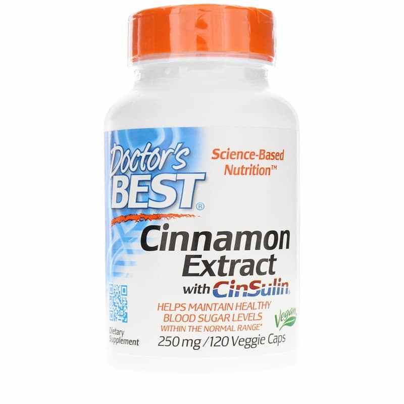 Cinnamon Extract 250 Mg, 120 Veg Capsules, by Doctors Best