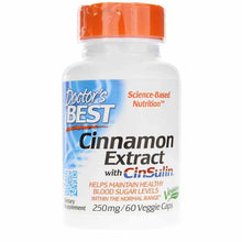 Cinnamon Extract 250 Mg, 60 Veg Capsules, by Doctors Best