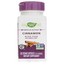 Cinnamon Standardized, 60 Veg Capsules, by Natures Way