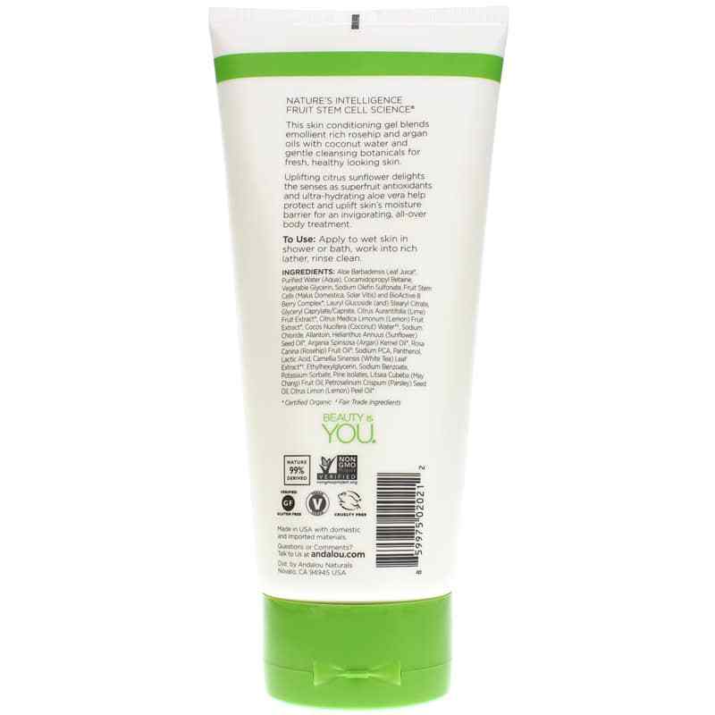 Citrus Sunflower Shower Gel, 8.5 Oz, by Andalou Naturals, image #2