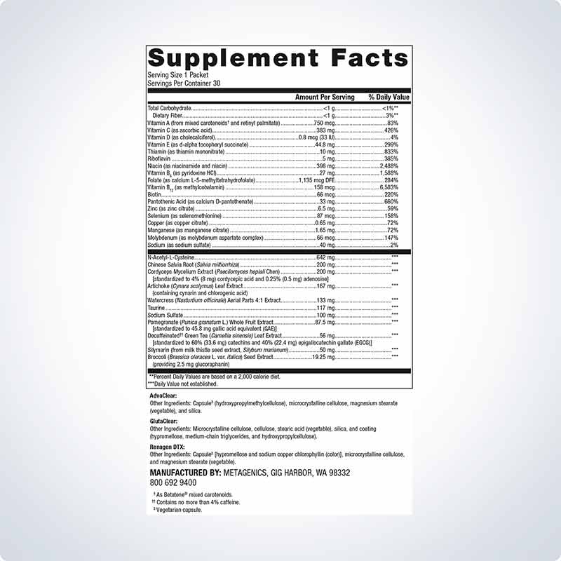 Clear Change Essentials Daily Packs, 30 Packets, by Metagenics, image #2