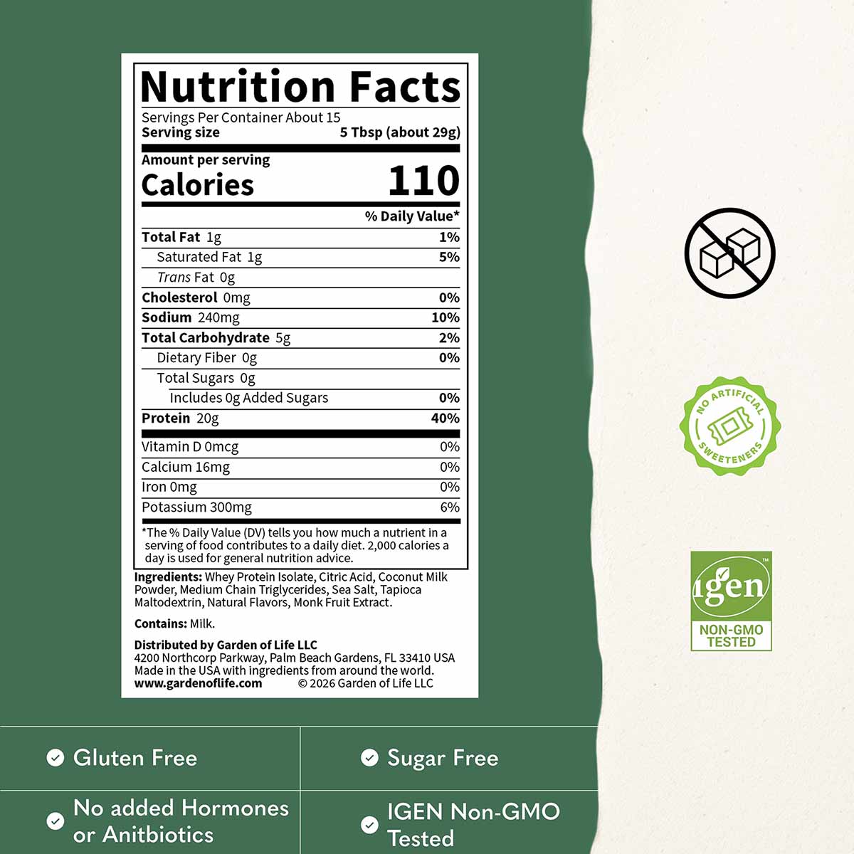 Clear Whey Protein, by Garden of Life