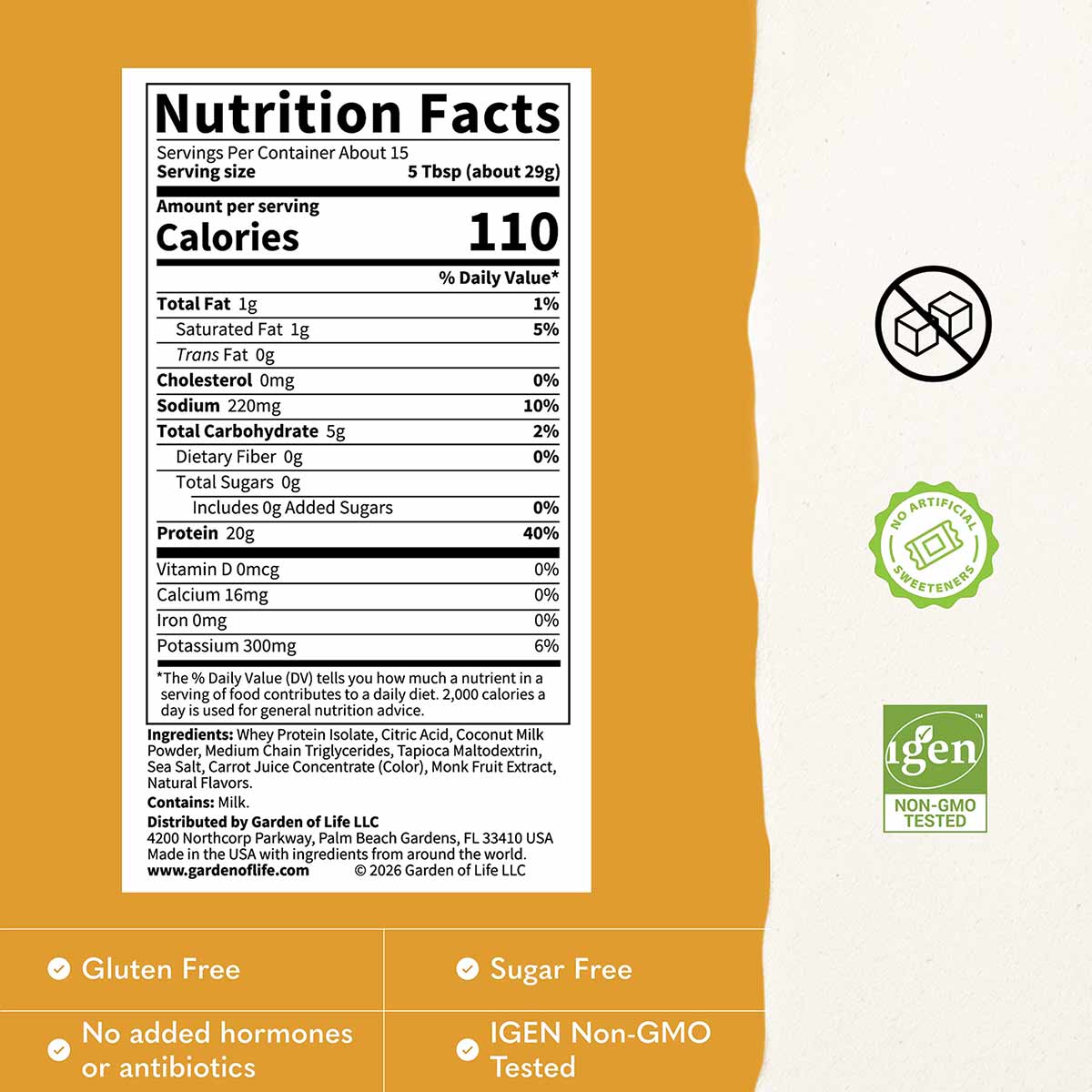 Clear Whey Protein, by Garden of Life