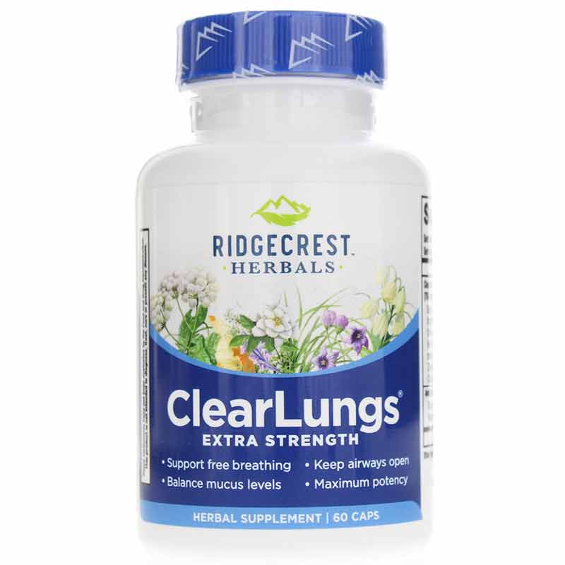 ClearLungs Extra Strength, 60 Vegan Capsules, by Ridgecrest Herbals
