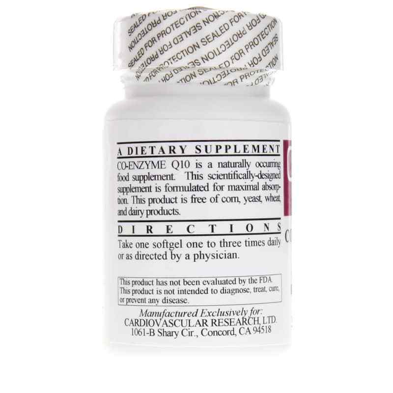 Co-Enzyme Q10 100 Mg, 30 Softgels, by Cardiovascular Research, image #3