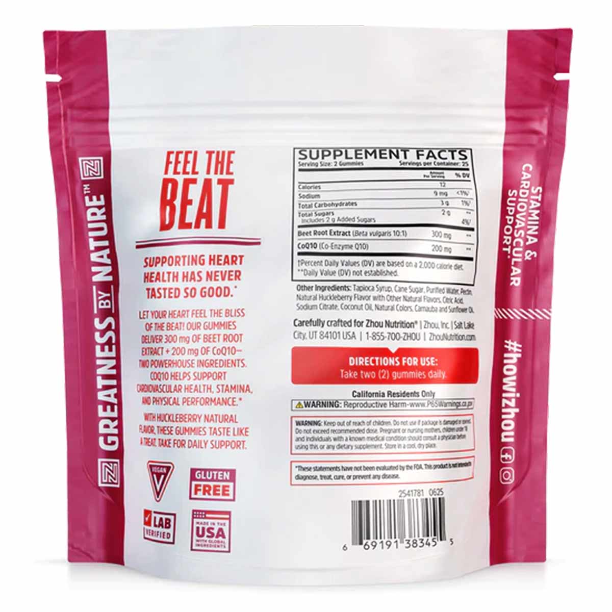 CoQBeet Gummies, by Zhou Nutrition