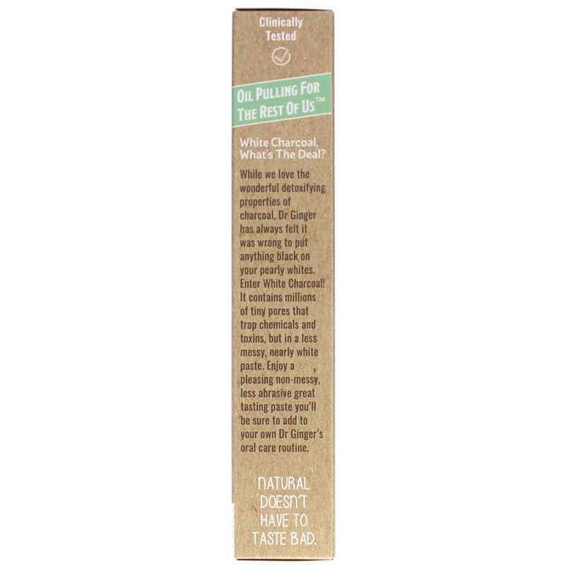 Coconut Oil Toothpaste with White Charcoal, 4 Oz, by Dr. Gingers, image #3