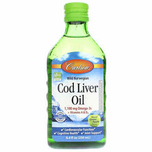 Cod Liver Oil 1100 Mg Omega-3s Liquid, Green Apple, 8.4 Oz, by Carlson Labs