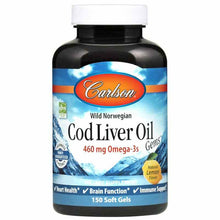 Cod Liver Oil Gems 460 Mg Omega-3s with Natural Lemon Flavor, 150 Softgels, by Carlson Labs