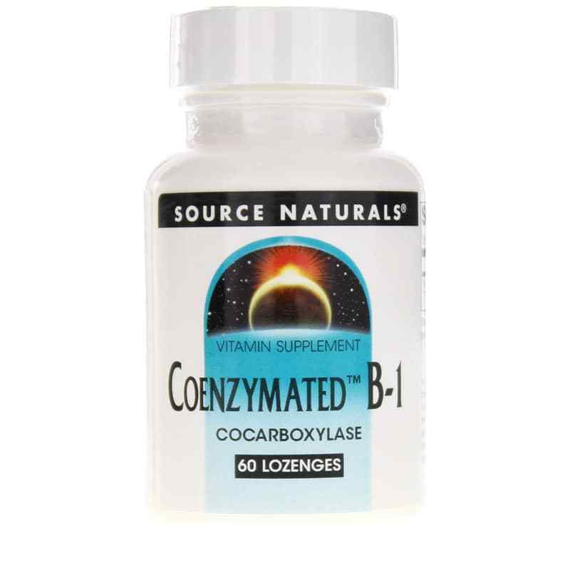 Coenzymated B-1 as Cocarboxylase, 60 Lozenges, by Source Naturals
