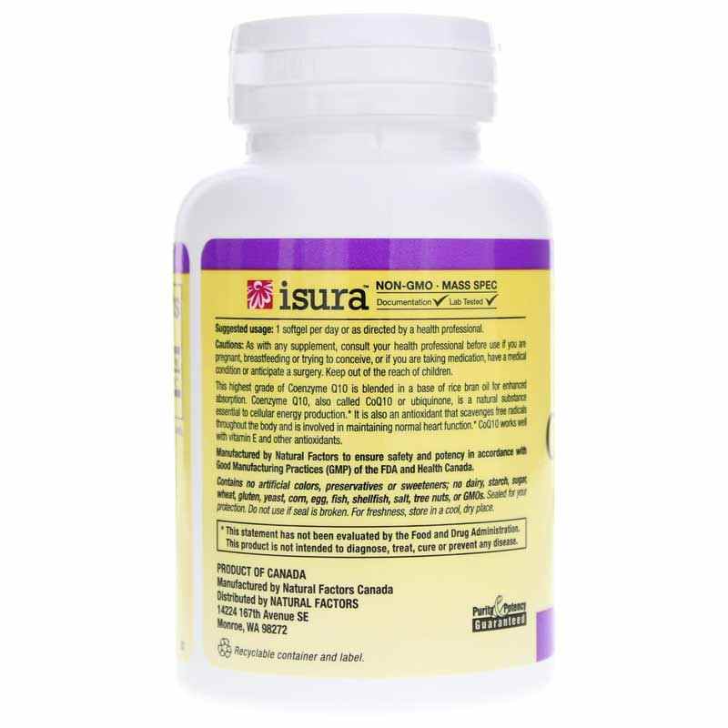 Coenzyme Q10 400 Mg, 60 Softgels, by Natural Factors, image #3