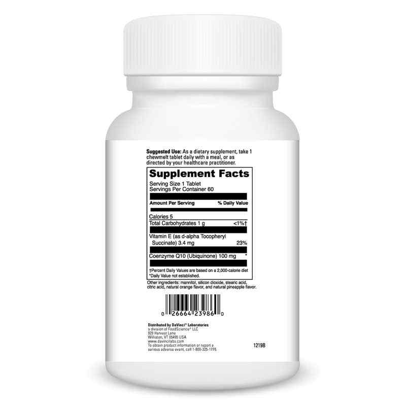 Coenzyme Q10 Chewmelt 100 Mg, by DaVinci Labs, image #2