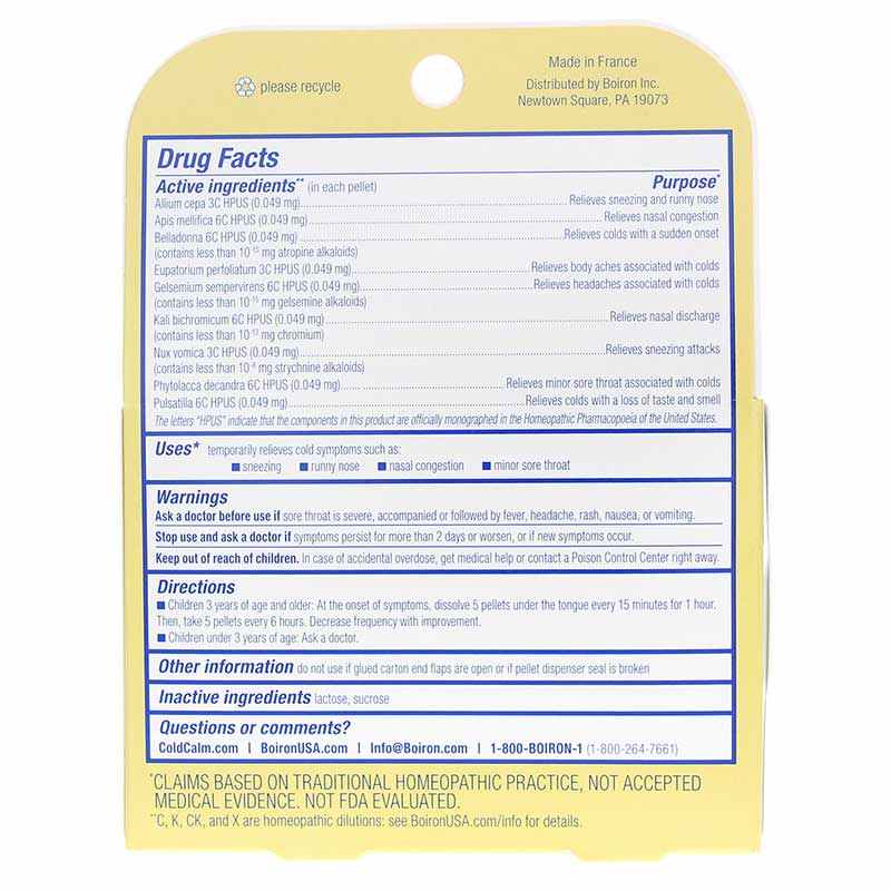 ColdCalm Kids Meltaway Pellets, by Boiron, image #2