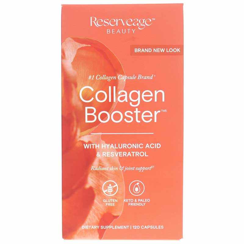 Collagen Booster with Hyaluronic Acid & Resveratrol, 120 Capsules, by Reserveage Nutrition