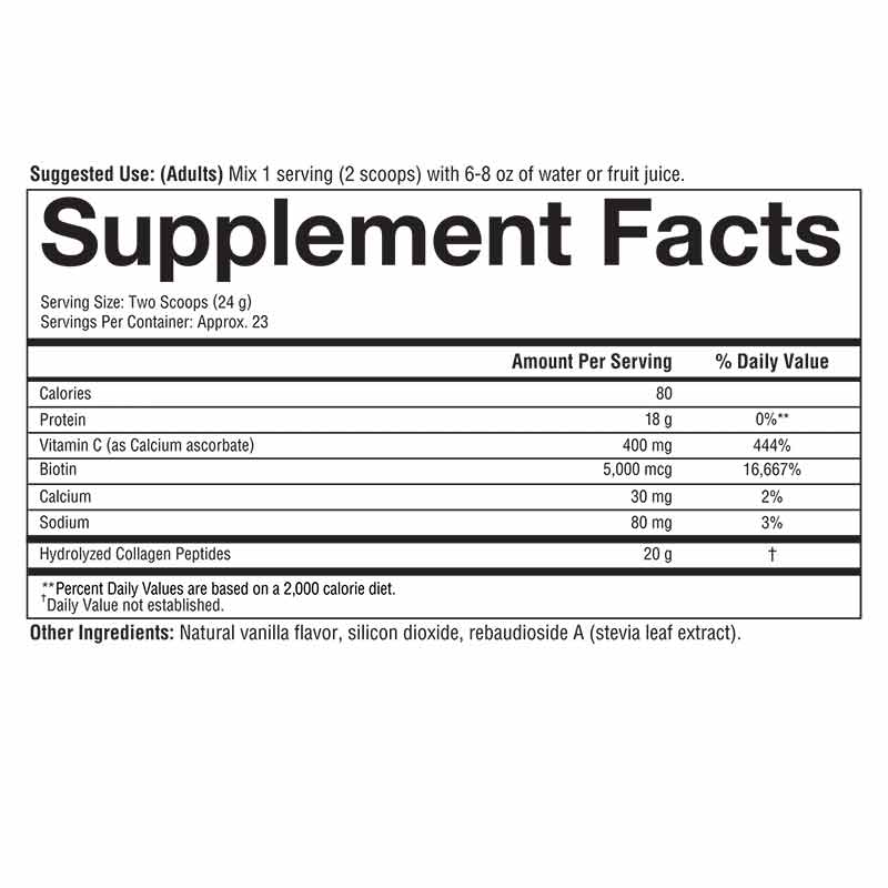 Collagen Powder Vanilla Flavor, 20 Oz, by Youtheory, image #2