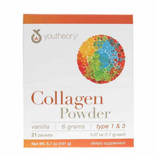 Collagen Powder Vanilla Flavor, 21 Packets, by Youtheory