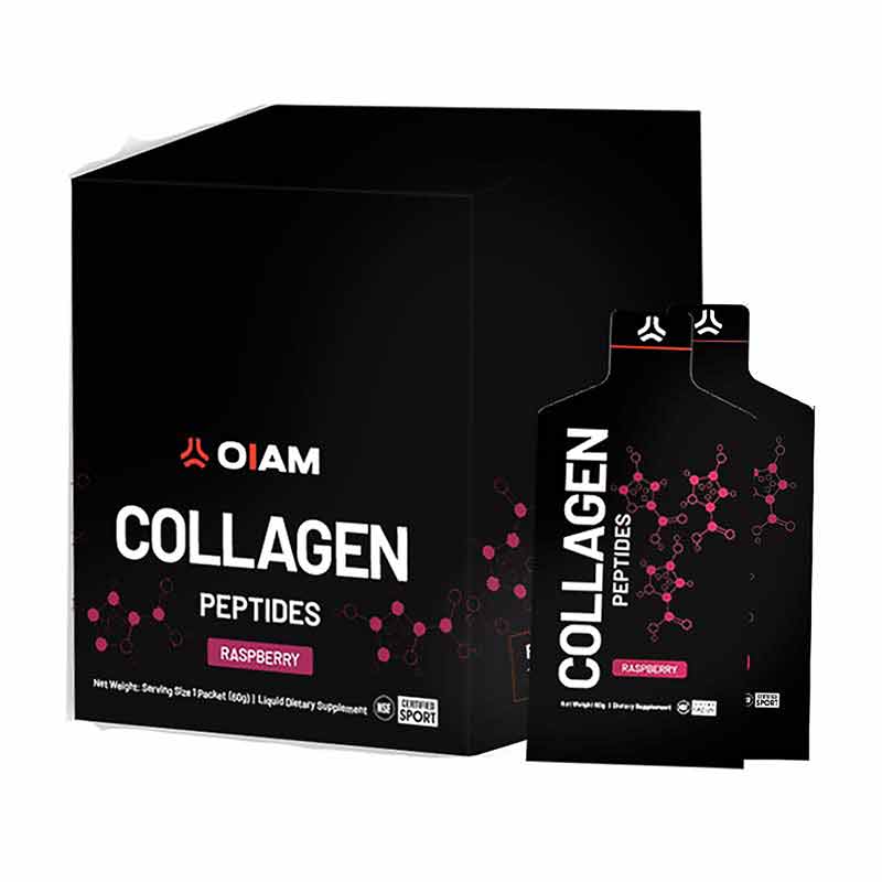 Collagen Shot 30 Pack, Raspberry, 30 Packets, by OIAM Performance