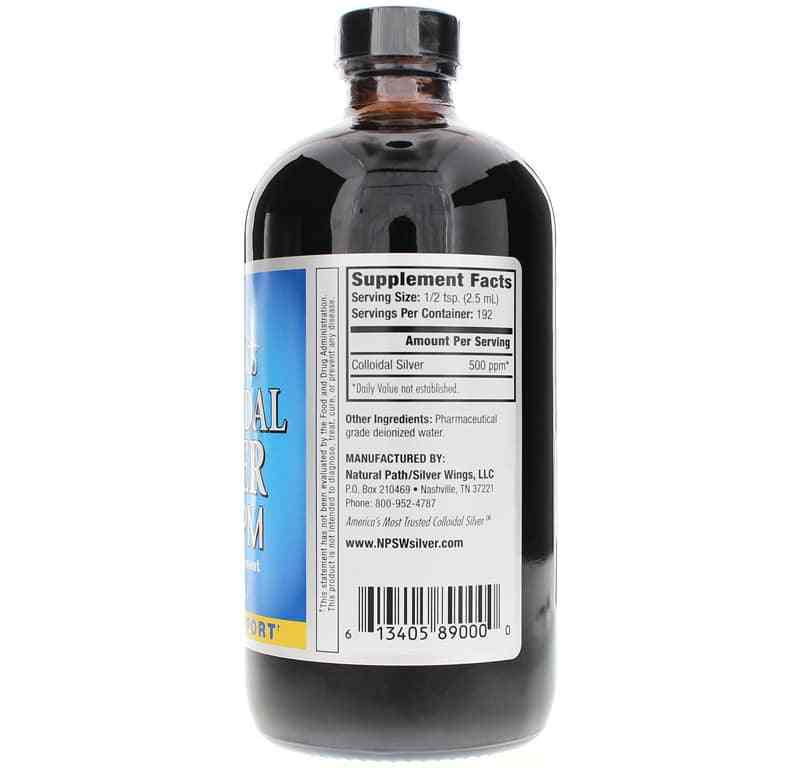 Colloidal Silver 500 PPM, 16 Oz, by Natural Path Silver Wings, image #2