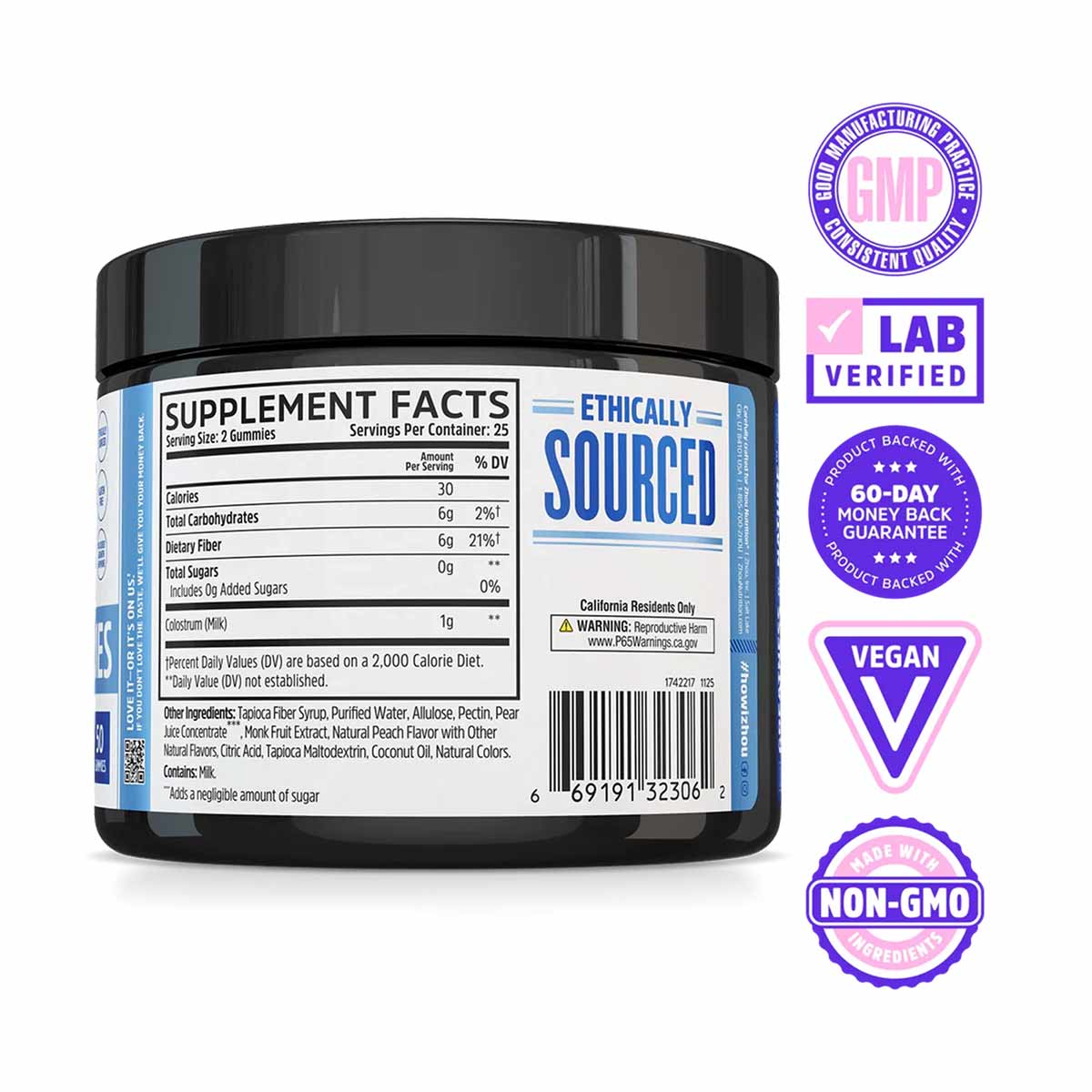 Colostrum Gummies, by Zhou Nutrition