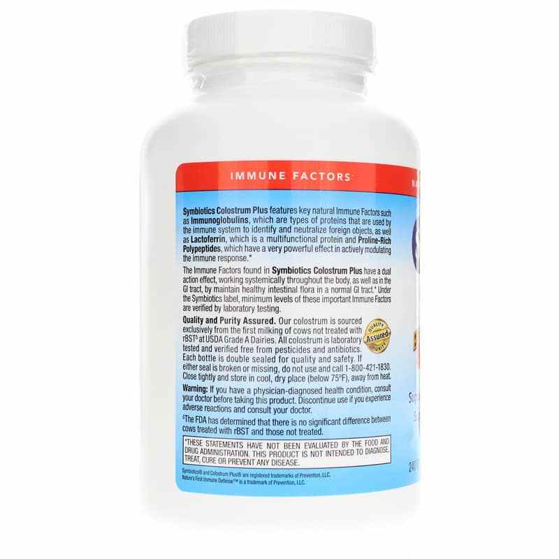 Colostrum Plus Capsules, 240 Veg Capsules, by Symbiotics, image #3