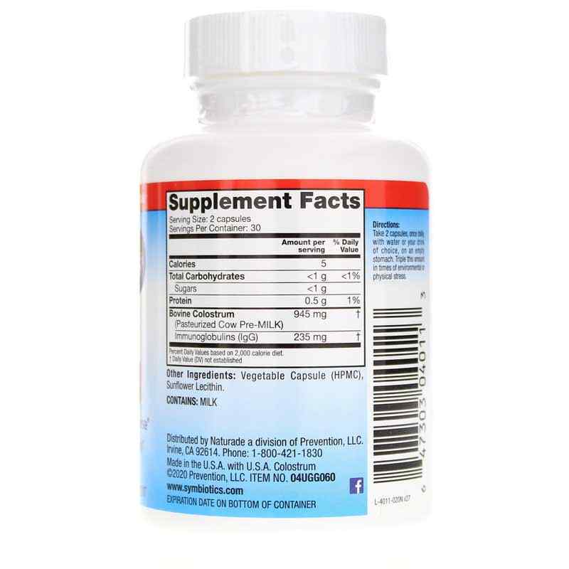 Colostrum Plus Capsules, 60 Veg Capsules, by Symbiotics, image #2