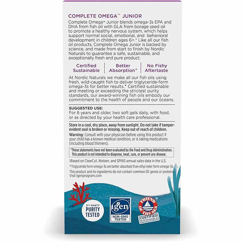 Complete Omega Junior, 180 Softgels, by Nordic Naturals, image #3