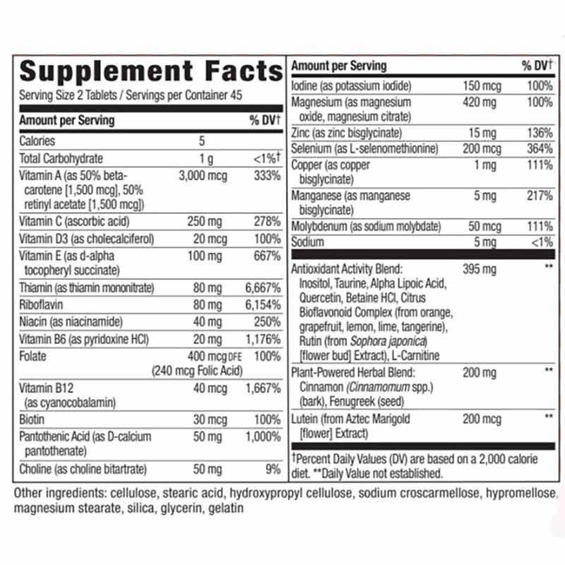 Completia Diabetic Multi-Vitamin, 90 Tablets, by Natures Way, image #2